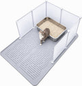 Silicone Cat Litter Mat with Splash Guard Large Cat Litter Box Enclosure