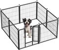 Simple Deluxe Dog Playpen Outdoor, Portable Dog Playpen for Travel, Camping, 24" Height 8 Panels Heavy Duty Dog Pen for Puppies/Small Dogs, Black