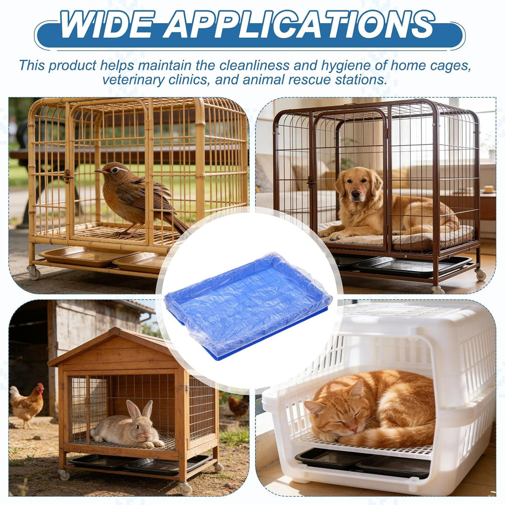 Disposable Bird Cage Liners Plastic Film for 35"x24" Pallet 30Pcs