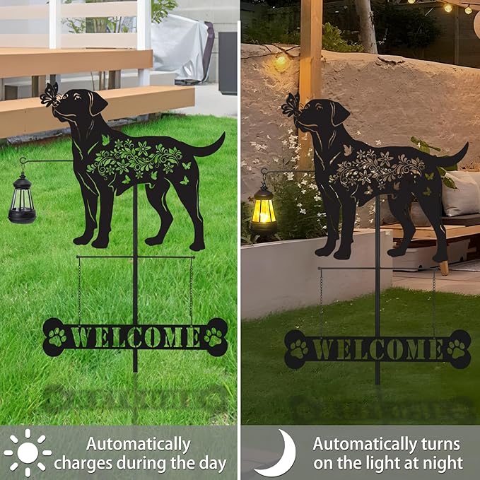 Labrador Metal Garden Stakes Yard Decor - Image 5