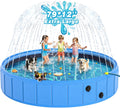 EPN Foldable Dog Pool with Sprinkler, Large Non-Slip PVC Pet Bath, 79 Inch