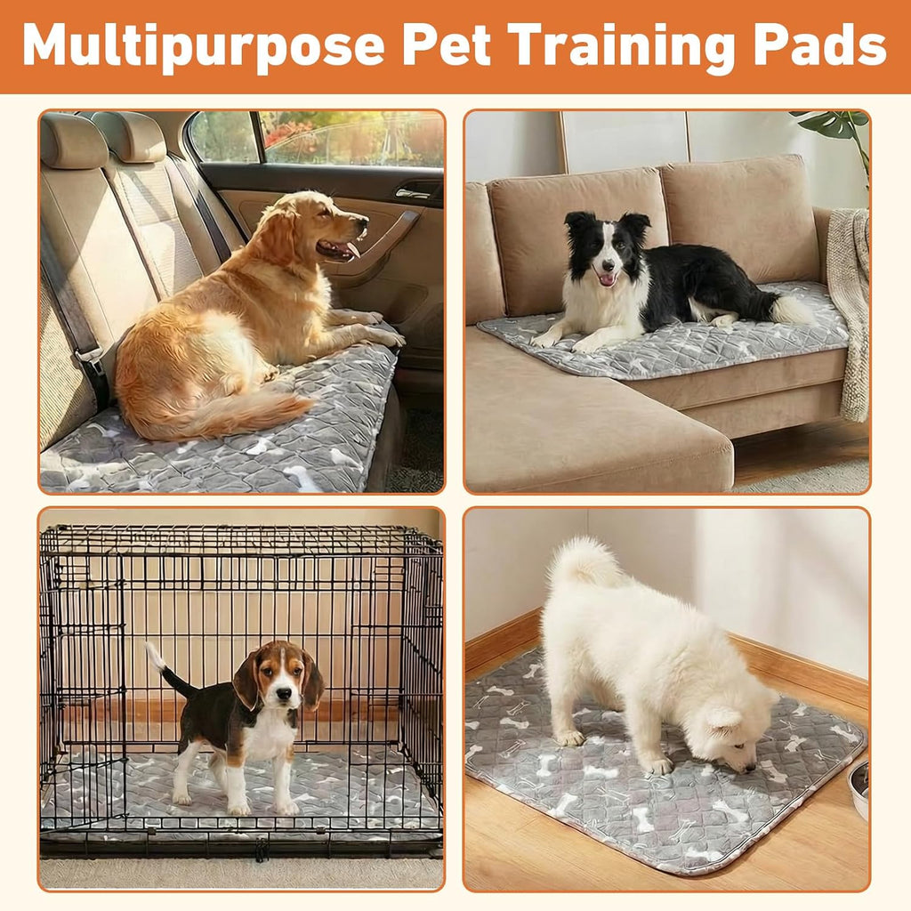 Puppy Pee Pads with Pheromones,Forever Pad,Washable Pee Pads for Dogs,Reusable Dog Pee Pads,Waterproof and Leak-Proof,Non-Slip Base Training Pad Suitable for Home(Gray,M:31.5*27.6in)