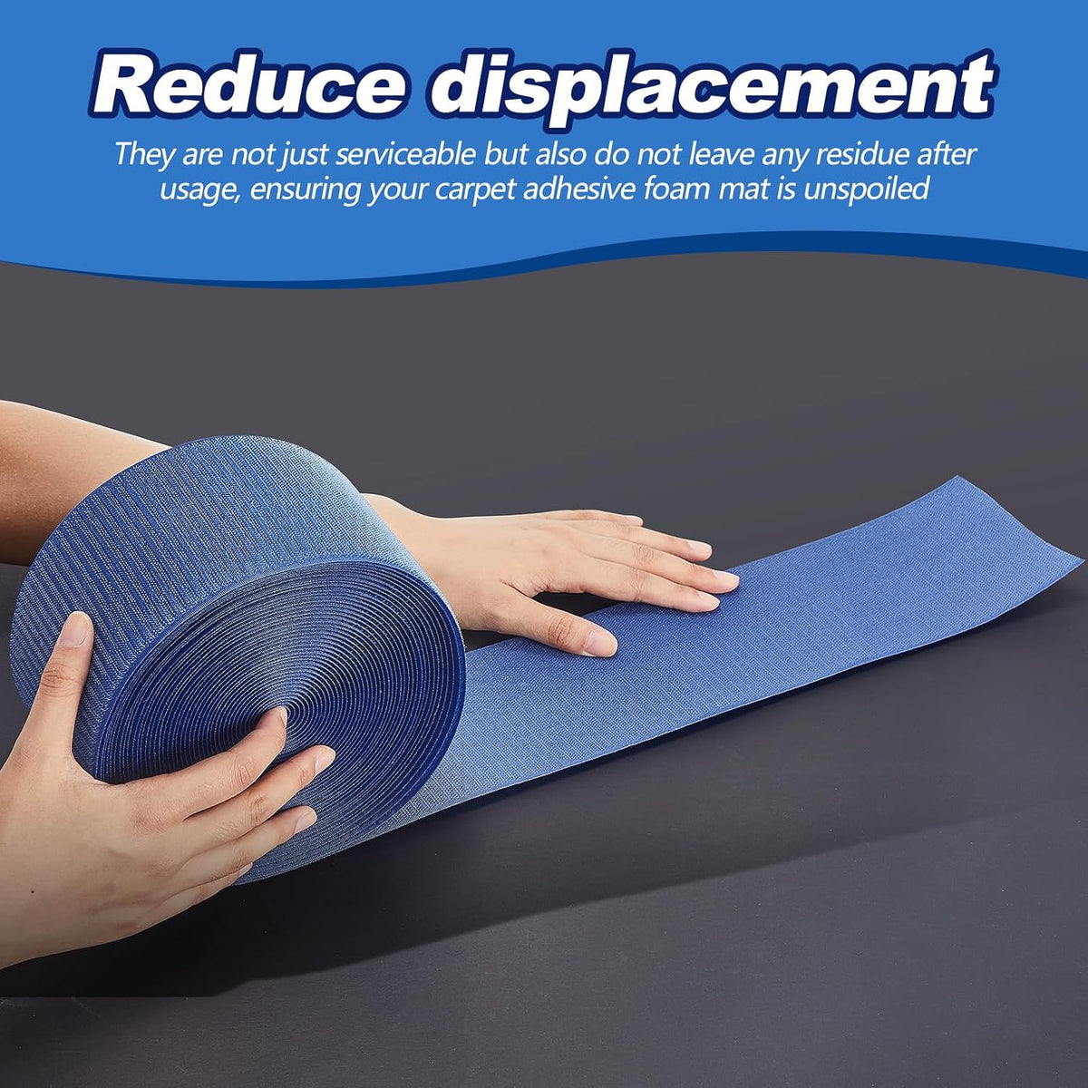 Shappy 42 ft Gymnastics Mat Hook Fastener, 4" Wide Nylon Hook