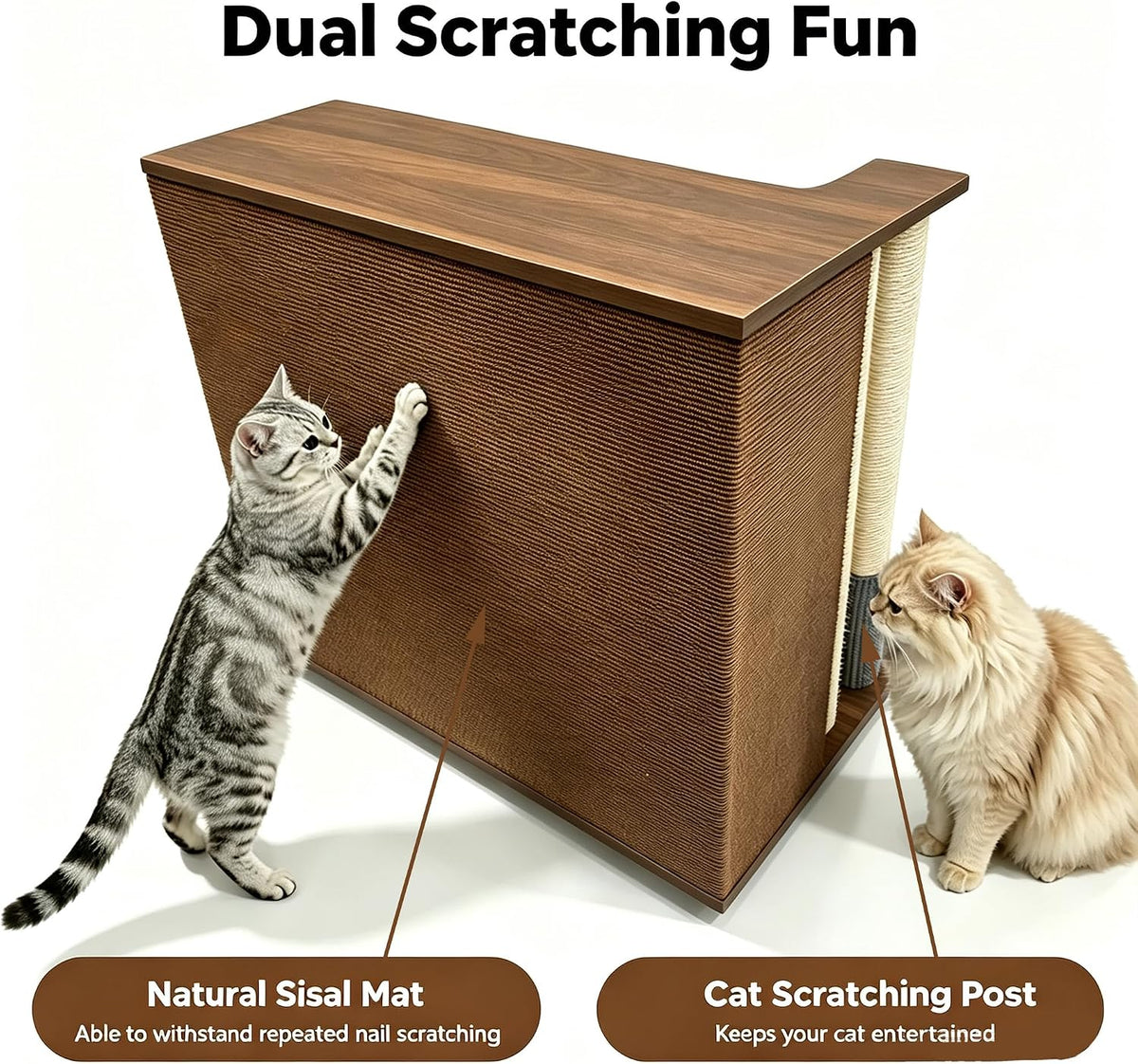 Cat Scratcher Side Table for Couch, Sofa Protector End Table