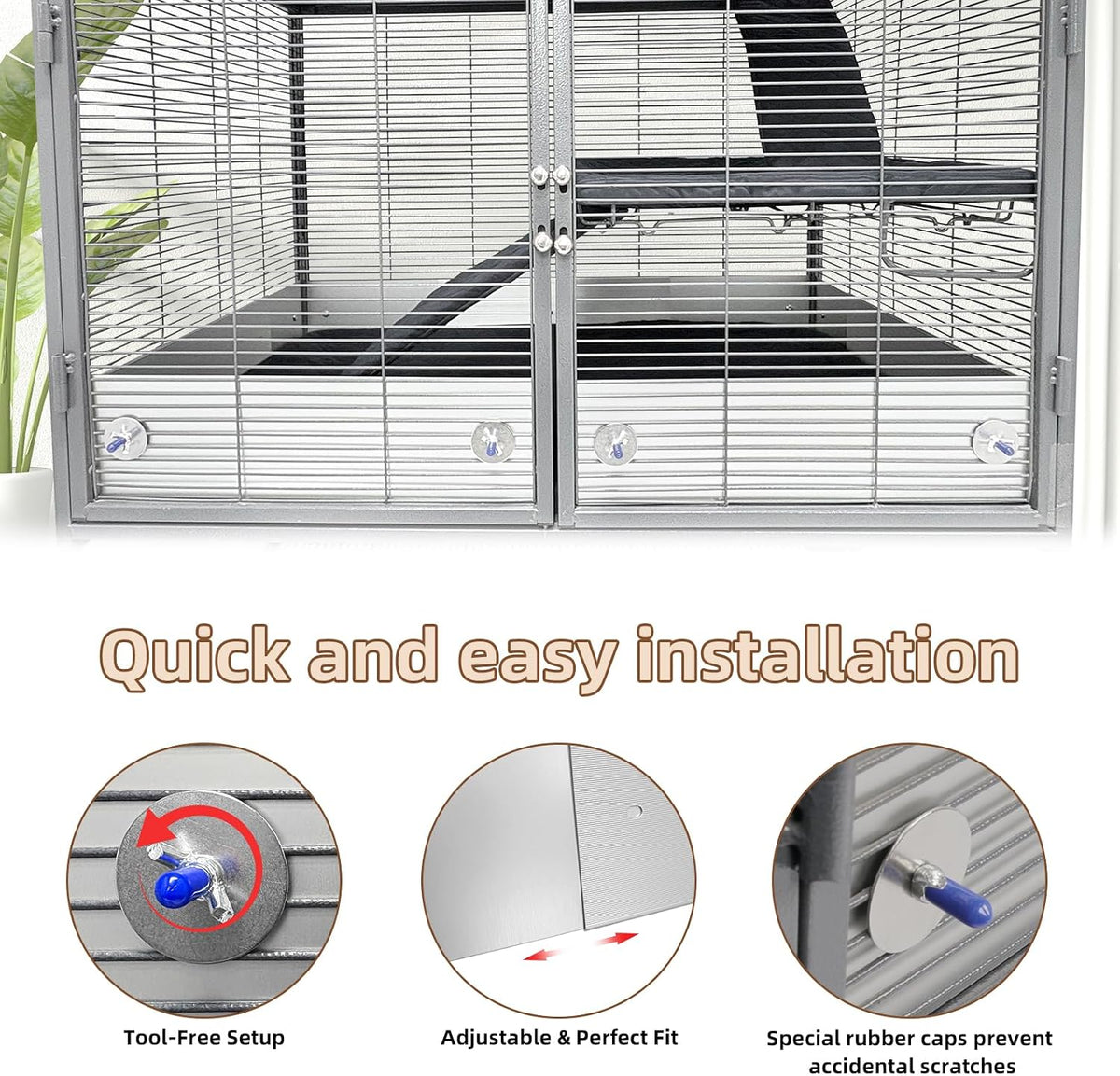 Anti-Rust Aluminum Scatter Guards for Ferret & Critter Nation Cages