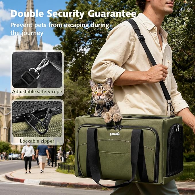 Pecute Cat Carrier Expandable, Stable Pet Carrier - Image 5