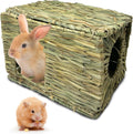 Hamiledyi Large Rabbit Grass House Hand Woven Natural Bunny Hut
