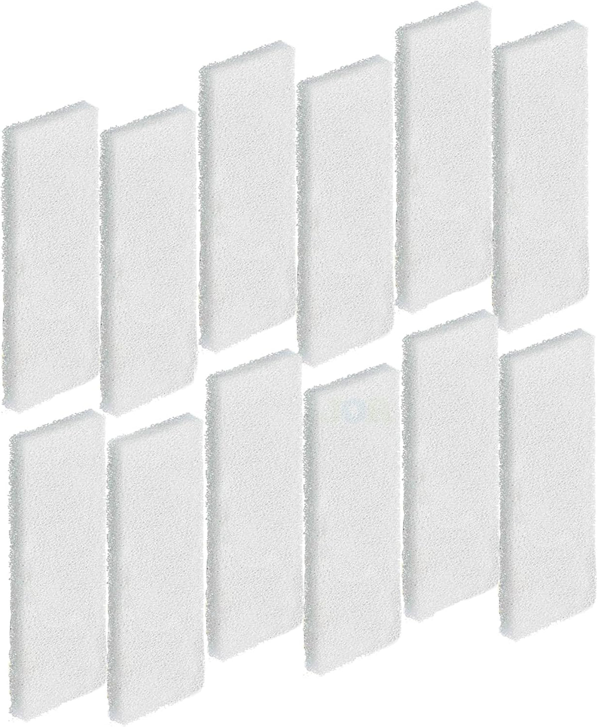 JOR Universal Canister Filter Pads, White Foam 40 PPI Sponges for Aquariums, Pre-Filter for Air Purifier, 12 Pieces per Pack
