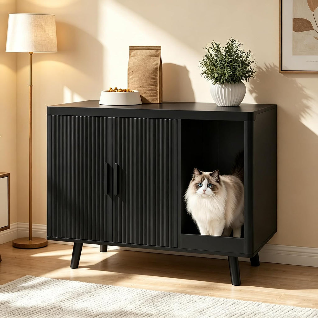 Cat Litter Box Enclosure, 30.7" Hidden Litter Box Furniture