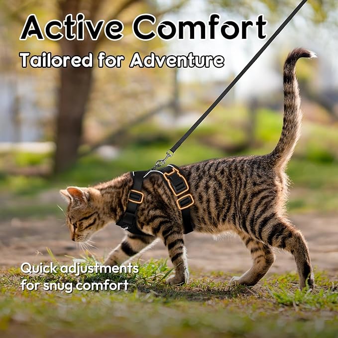 Dooradar Cat Harness and Leash Set, Escape Proof Safe Adjustable Kitten Vest - Image 5