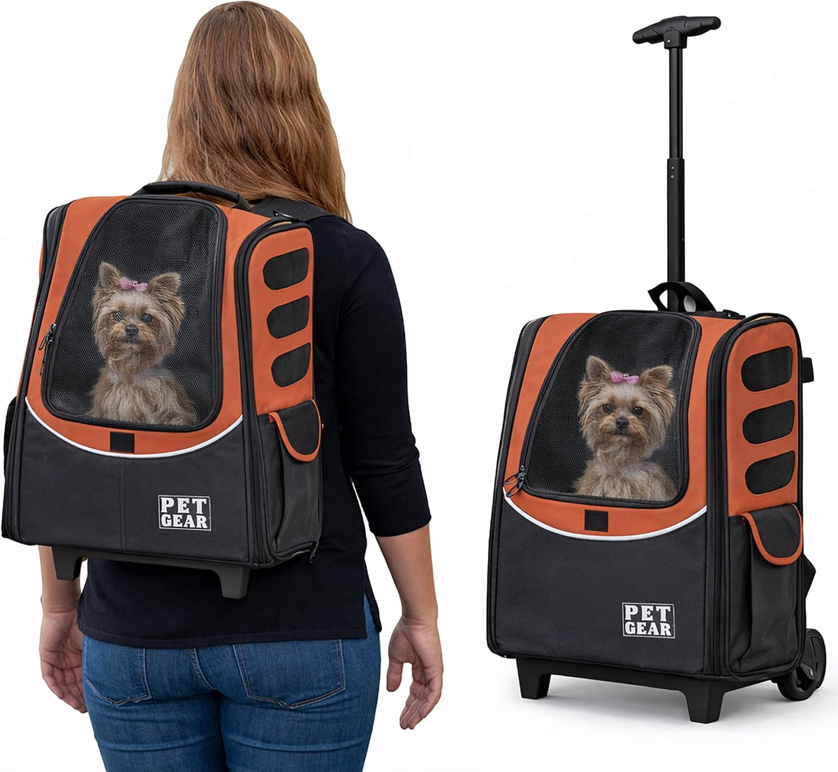 Pet Gear I-GO2 Roller Backpack, Large Traveler, Green Clover