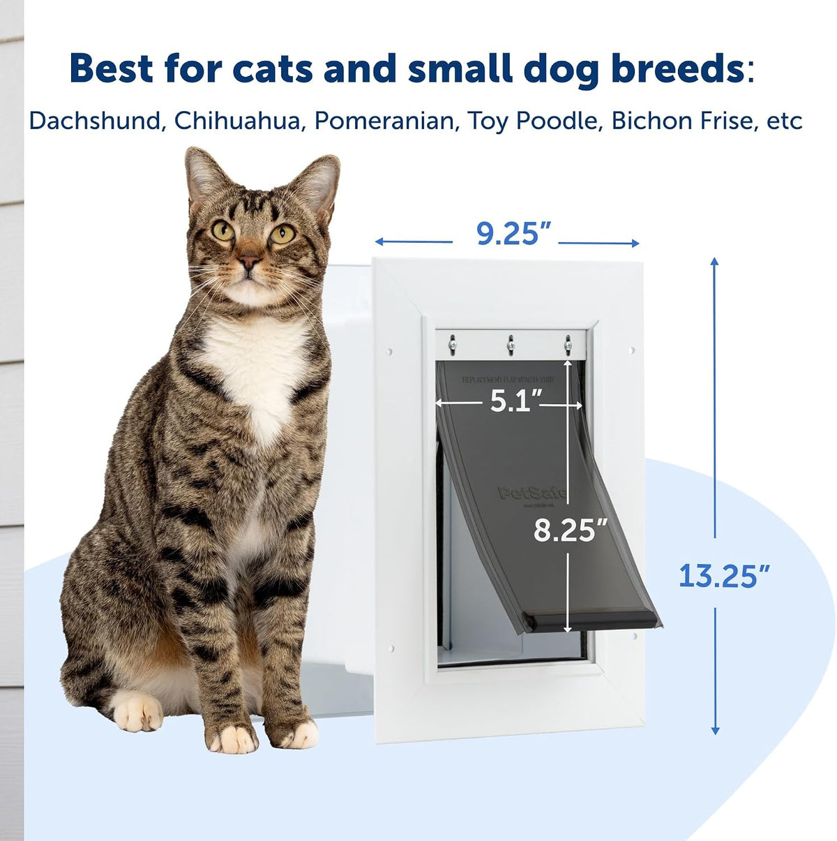 PetSafe Wall Entry Pet Door, Telescoping, Dogs up to 15 lb, Small
