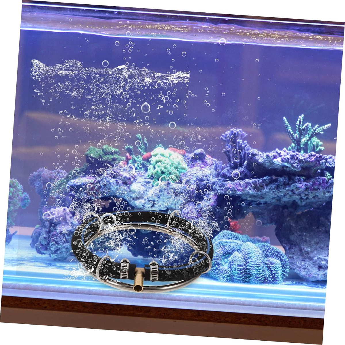 ORFOFE Bubble Ring Pump Aquarium Air Stone Diffuser Stainless Steel Oxygen Bubbler for Fish Tank and Pond Extra Fine Micro Bubbles 6.41 X 6.29 X 0.98 in 1 Pack
