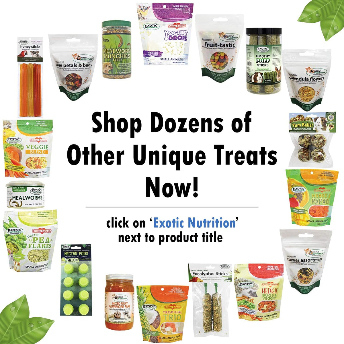 Nectar Pods (Variety 4 Pack) - Calcium-Fortified Jelly Fruit Treat - Sugar Gliders, Marmosets, Squirrels, Parrots, Cockatiels, Parakeets, Birds, Hamsters, Day Geckos, Kinkajous & Other Small Pets