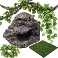 5 Pcs Reptile Hide, Bearded Dragon Cave, Tortoise Hideout Decor