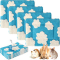 Haull 4 Pcs Waterproof Guinea Pig Bedding Mat, White Cloud, 13 x 10