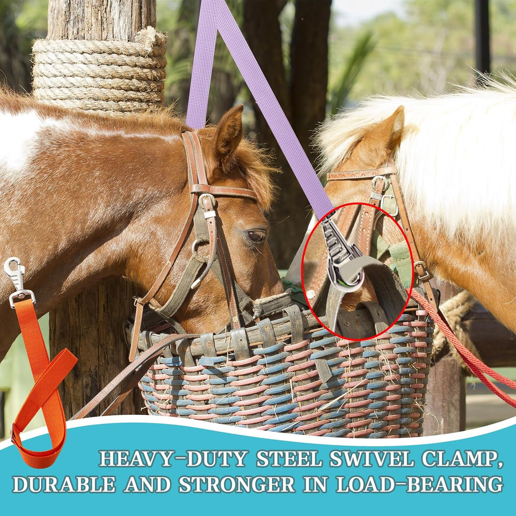 10 Pcs Horse Bucket Strap Hangers, Adjustable 20 to 31 in, Multicolor