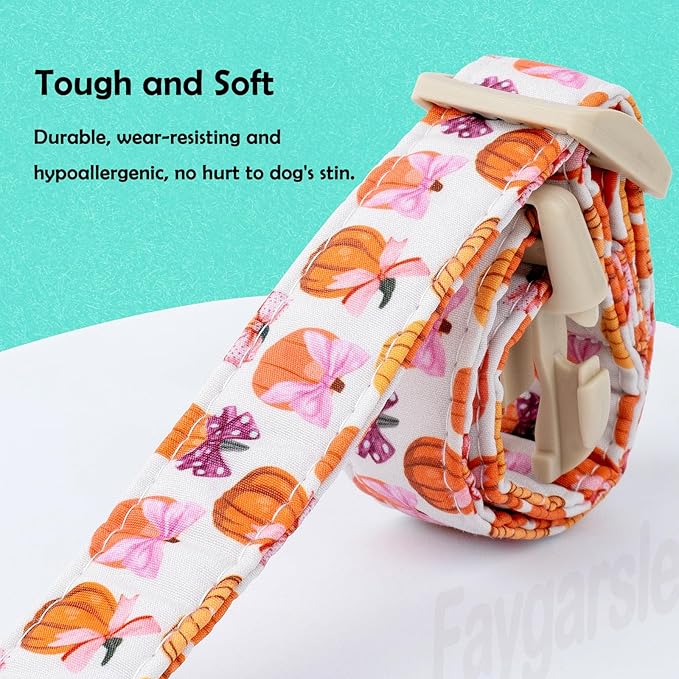 Faygarsle Fall Pumpkin Pattern Dog Collar - Image 3
