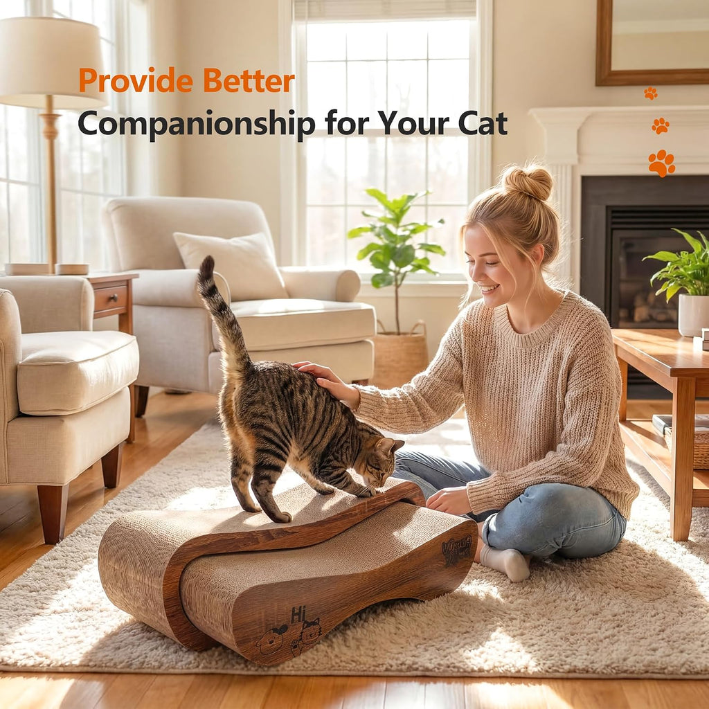 Cat Scratcher 2 in 1 Scratchers for Indoor Cats Scratching Board Cardboard