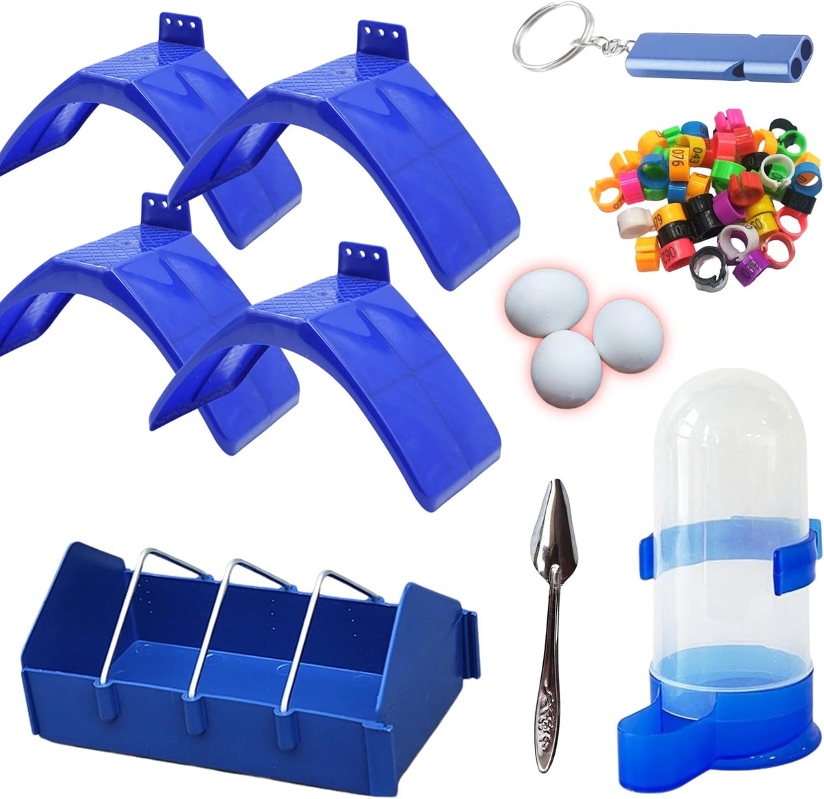 spark future Complete Pigeon Care Starter Kit Accessories Dove Rest Stand Automatic Waterer Feederb Premium Pigeon Perches Leg Bands Artificial Dummy Eggs
