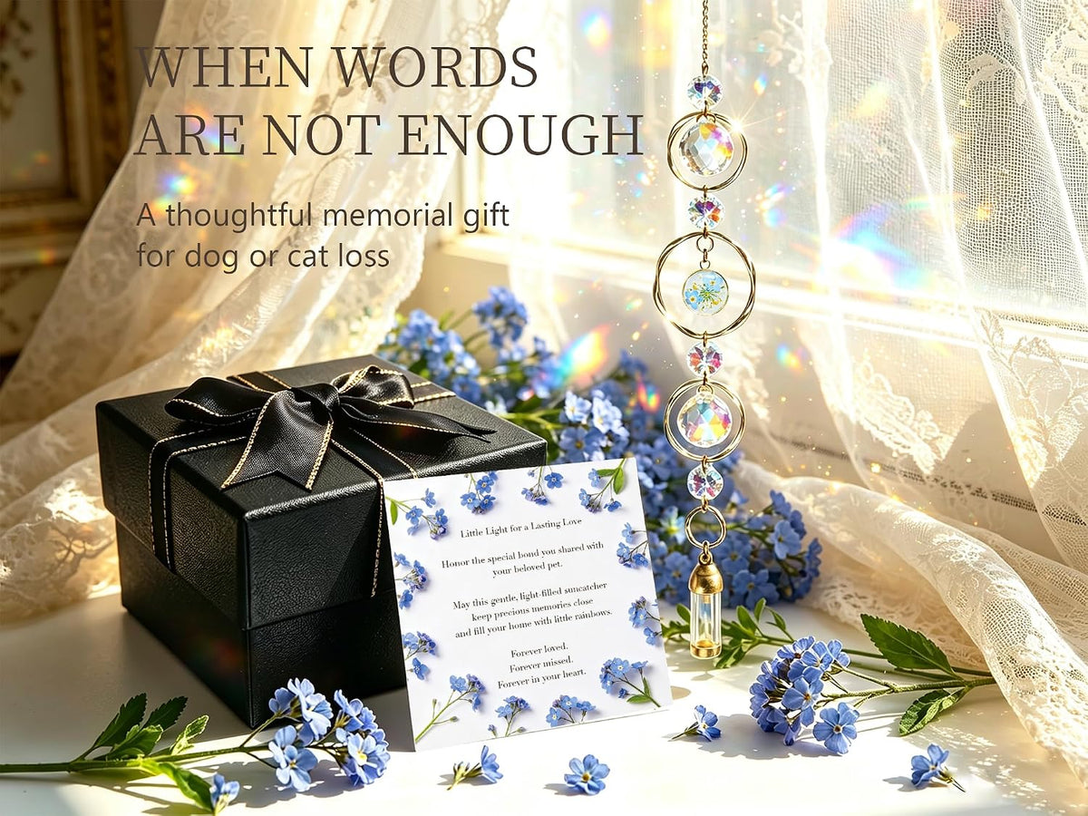 Memorial Urn Suncatcher Cat Dog Memorial Sympathy Gifts