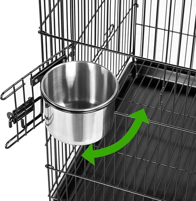 Yaheetech 59-Inch Rolling Standing Medium Dome Open Top Bird Cage - Image 9