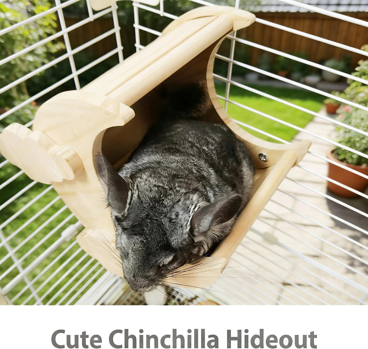 Chinchilla Hideout House Solid Wooden Chinchilla Cage Accessories