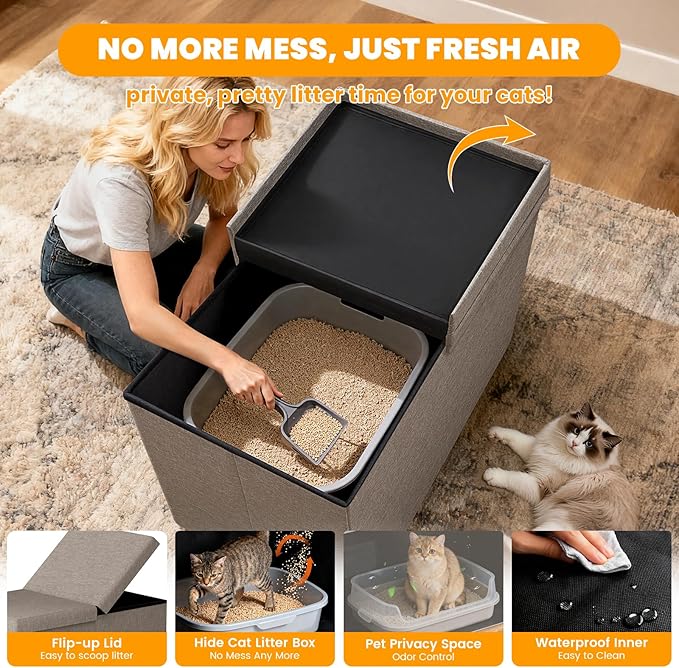 3-in-1 Cat Litter Box Enclosure - Image 3
