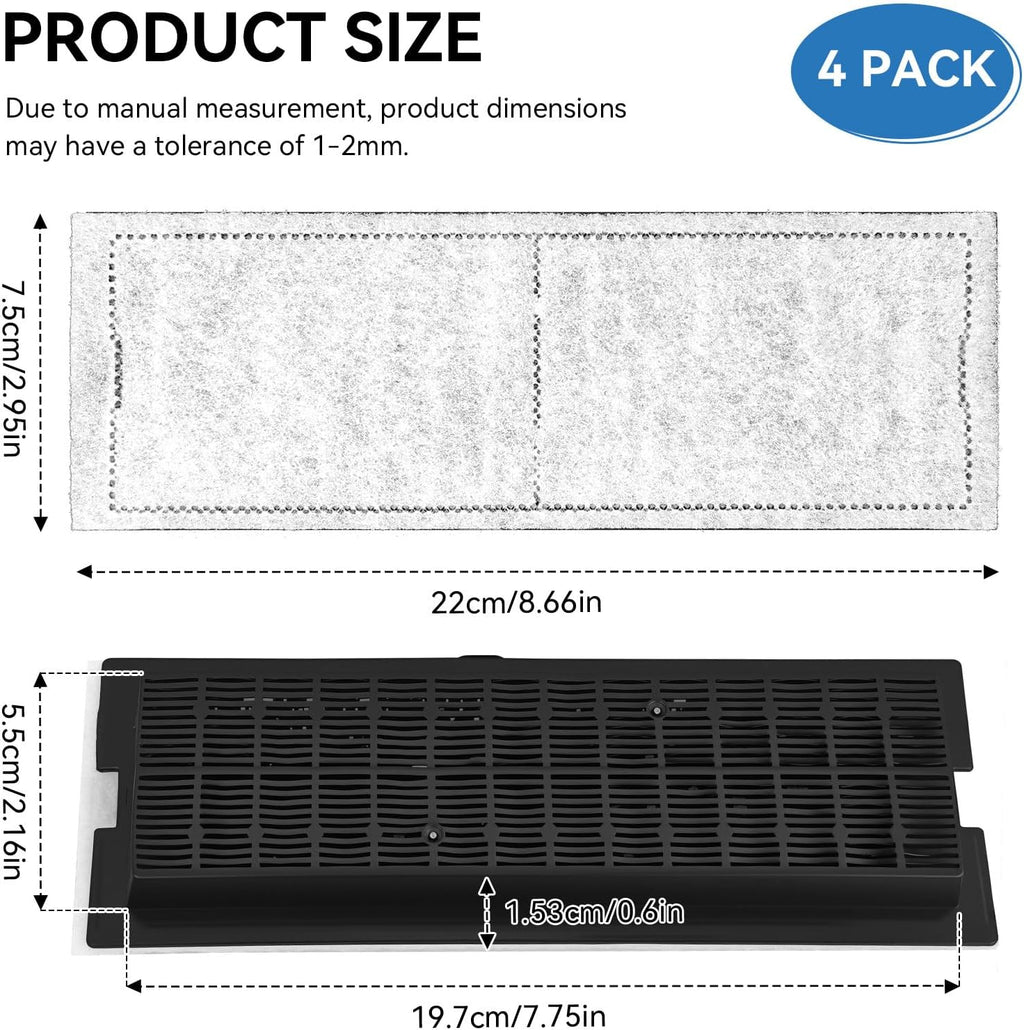 Replacement Carbon D Filter Cartridges for Imagitarium Aquariums Fish Tank Filter, Coconut Carbon Cartridge Filter Compatible with Imagitarium Aquariums and Filters, Simple to Install, 4 Pack