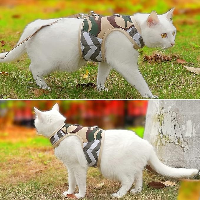 Cat Harness and Leash Set for Walking Escape Proof, Adjustable Cat Vest Harness - Image 5