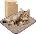 MICROCOSMOS Summer Cooling Mat & Sleeping Pad- Water Absorption Top, Materials Safe, Easy Carry, EZ Clean. Keep Cooling for Pets, Kids and Adults.(Brown, 19" x 15")