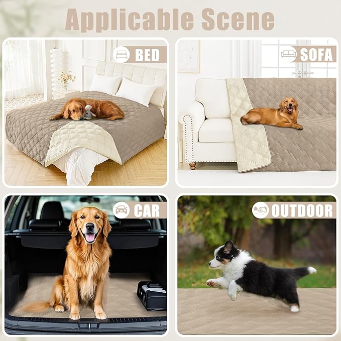 Smiry Waterproof Dog Bed Cover Blanket 52x82, Soft Reversible Pet Blanket - Image 5