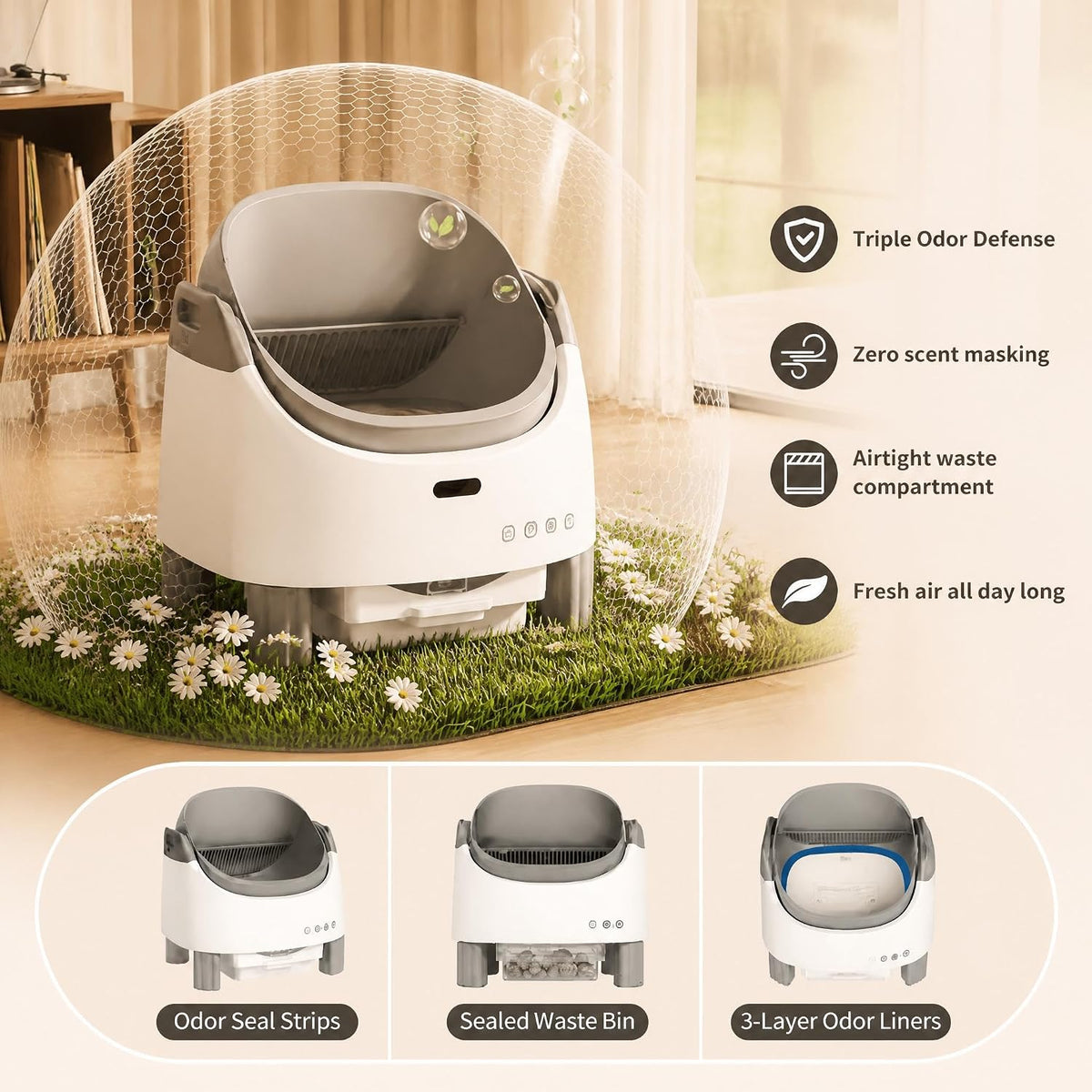 GarveeLife Self Cleaning Electric Cat Litter Box, Automatic Litter Box