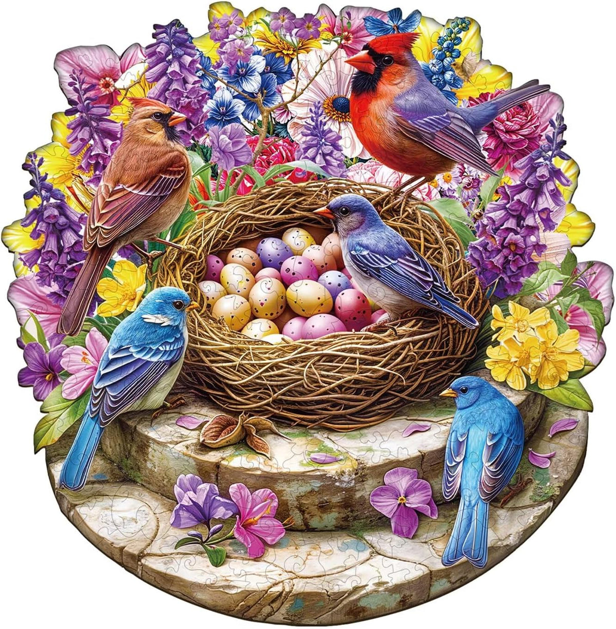 Wooden Puzzles Adults 300 Pieces, White Owl Animal Shaped Wood Puzzle with Unique 3D Paper Carved Effect, Challenging Jigsaw Puzzles, Christmas Birthday Gifts for Women Mom, Wall Decor13.3in