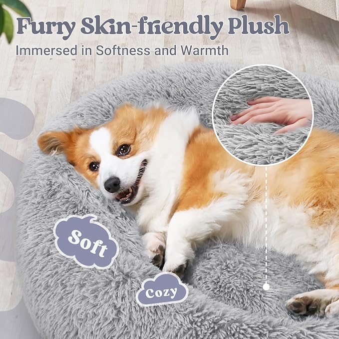 rabbitgoo Calming Dog Bed for Small Medium, 30 inches Pet Bed Machine Washable - Image 2
