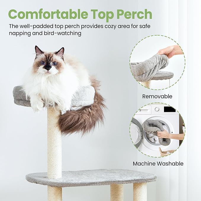 Small Cat Tree Tower with Lots of Scratching Posts - Image 8