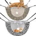 Unittype 2 Pieces Cat Cage Hammock Hanging Pet Bed Double Layer Soft Plush by Unittype