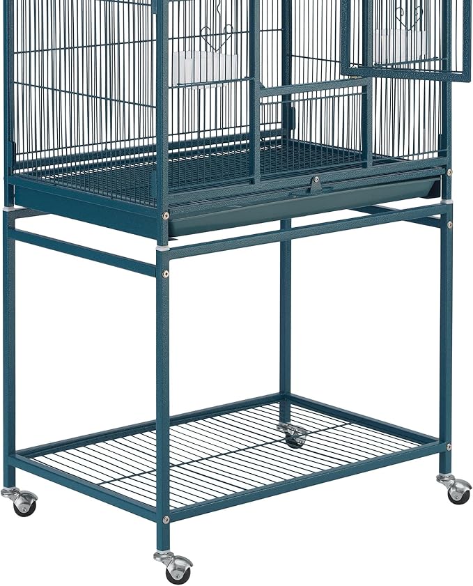Yaheetech 54inch Metal Large Parrot Parakeet Flight Bird Cage w/Rolling Stand - Image 7