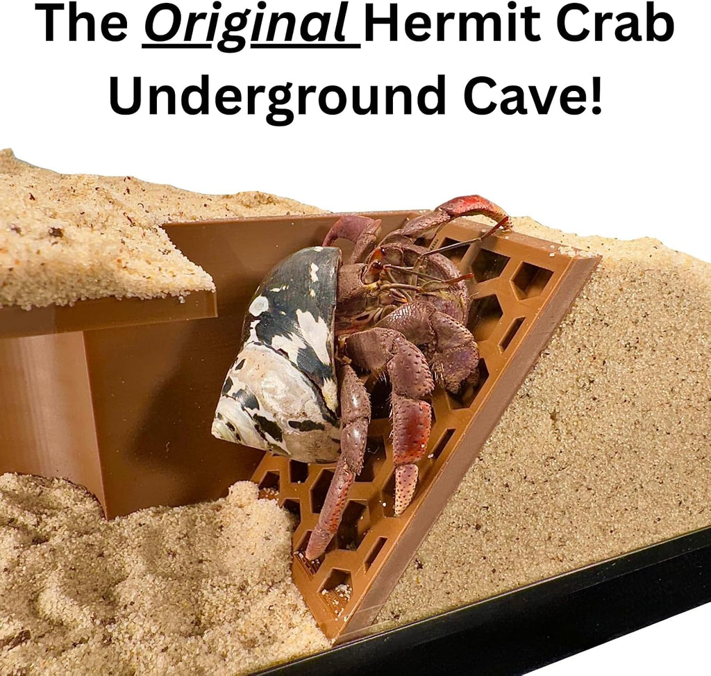 Hermit Crab Underground Tunnel Cave Corner | Hermit Crab Climbing Tank Decor Hide Hideout | Enrichment Habitat Hideaway Decoration Accessories Supplies Toys Ornaments