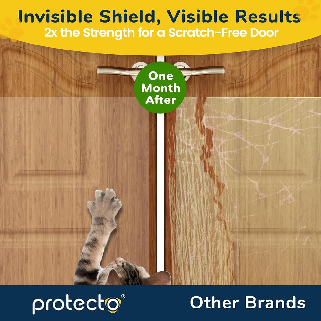 PROTECTO Door Protector from Dog Scratching w/Utility Knife - 2-Pack 60x8