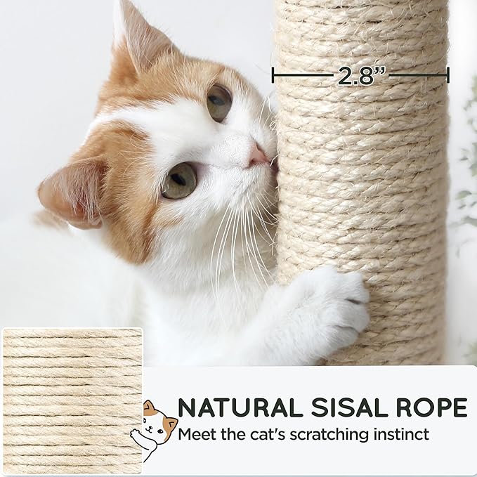 Yaheetech 54in Sturdy Cat Tree for Large Cats, Hammock & Top Perch, Indoor Pet - Image 6
