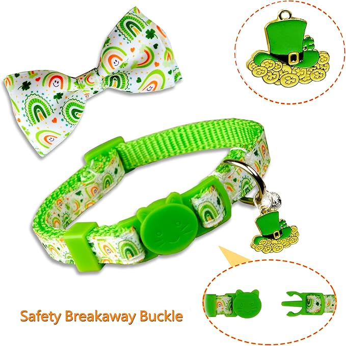 2 Pack St. Patrick's Day Cat Collars - Image 3
