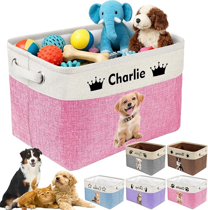 Personalized Dog Cat Toy Storage Basket by Unknown