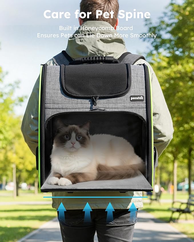 Pecute Cat Backpack Carrier XL, Expandable Pet Backpack - Image 8