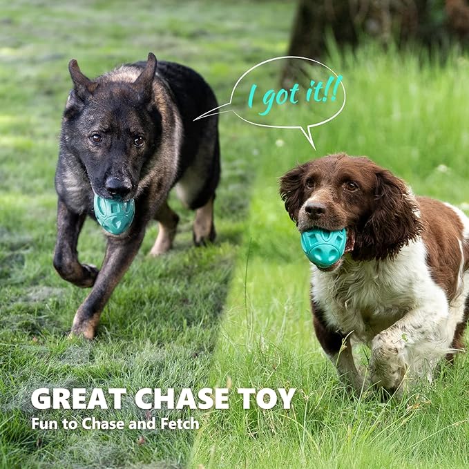 EASTBLUE Squeaky Dog Toys for Aggressive Chewers: Rubber Interactive Puppy Ball - Image 5