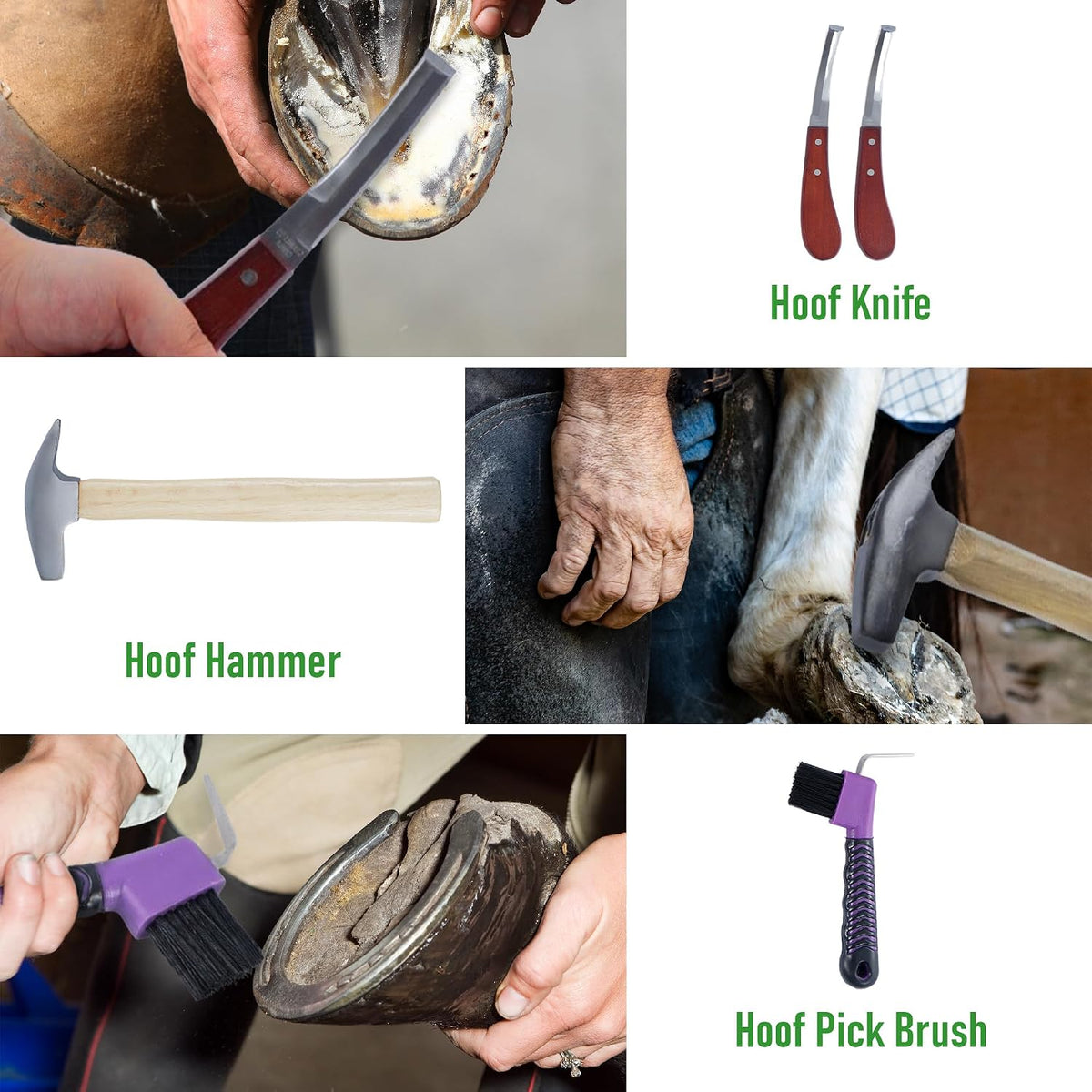 lukar 8PCS Farrier Tools Kit Horse Hoof Trimmers Set