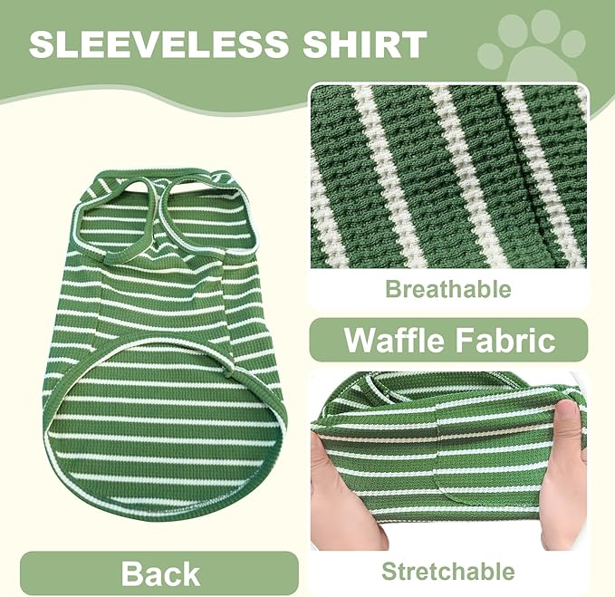Dog Clothes, Stripe Dogs Shirts - Image 3