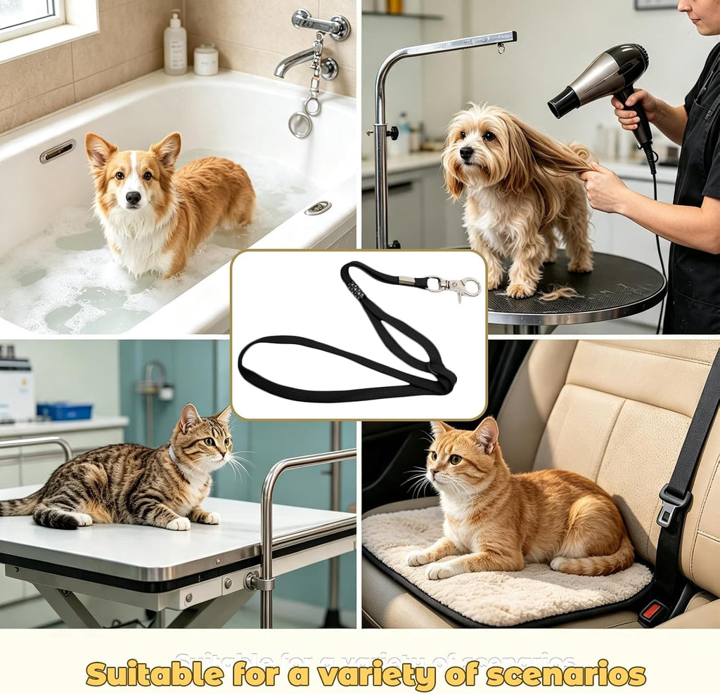 Litoexpe 4 Pack Grooming Loops Adjustable Nylon Restraint for Pets