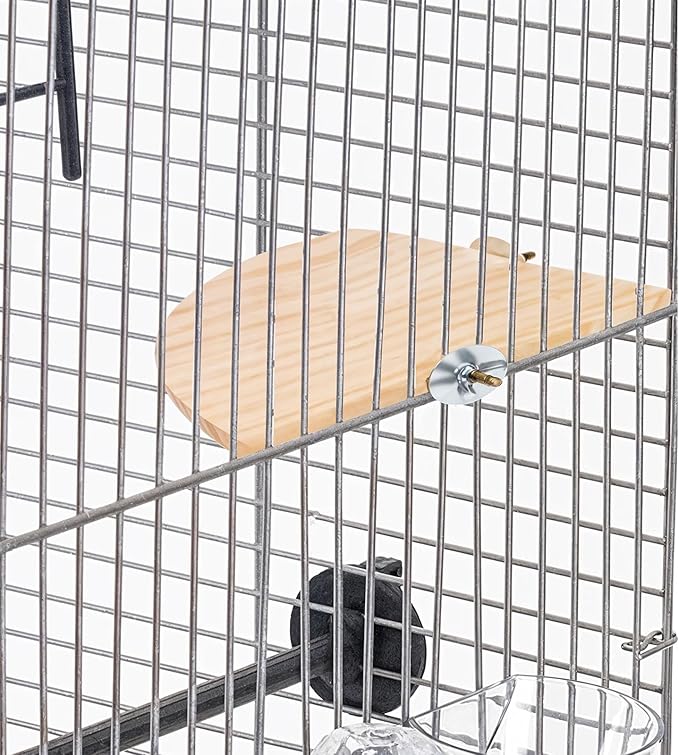 Bird Perch Platform Stand Wooden Parrot Perch Corner 6.7 Inches Fan Shape - Image 5