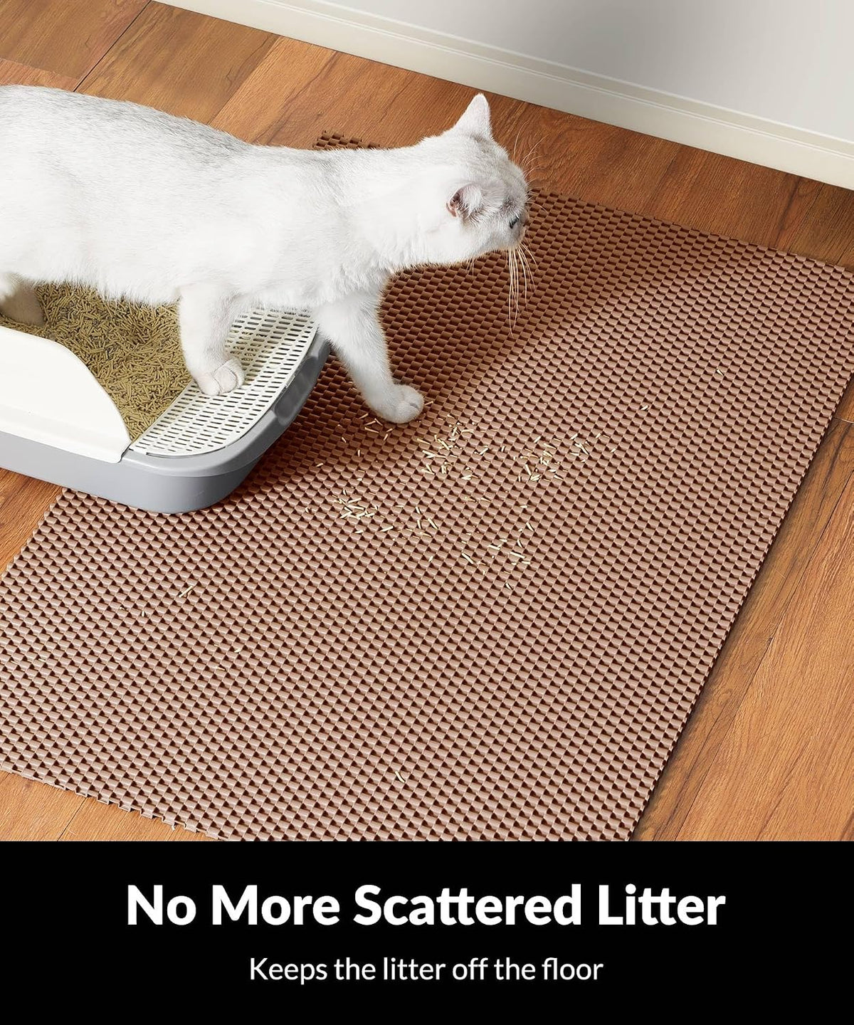 Cat Litter Mat - Cut to Fit Any Place, 35"x23" Litter Trapping Mat